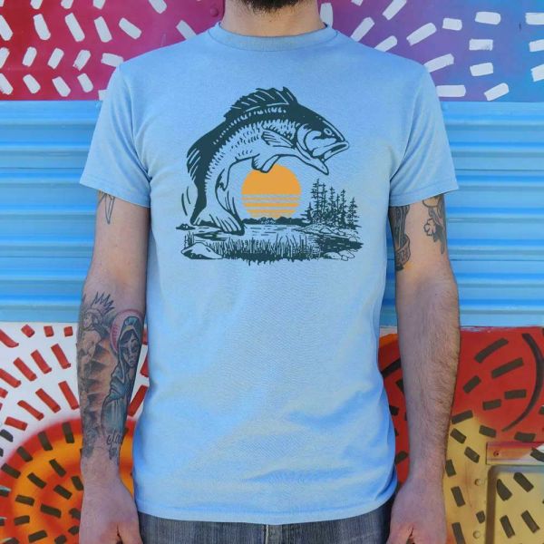 

big bass t-shirt | short sleeve graphic tee, White;black