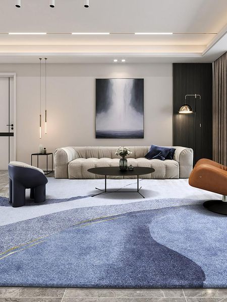 

carpets nordic style living room carpet ins blue modern simple geometric italian sofa high-end blanket french bedroom light luxury mat