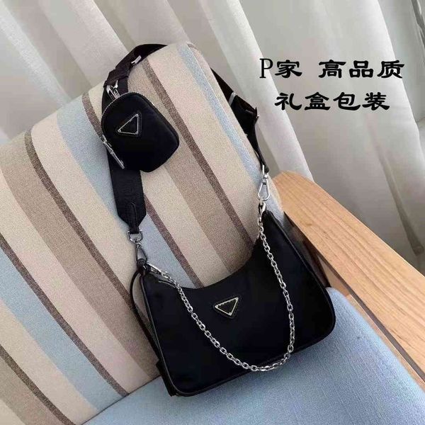 

factory direct sale 75% off p's three in one 2021 new hobo underarm waterproof nylon cloth carrying chain single shoulder messenger sta