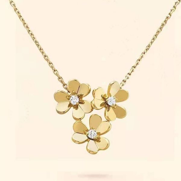 

clover necklace live style jewelry electroplating real gold non-fading party gift, Silver