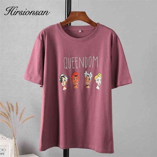 

hirsionsan gothic printed women t shirt 100% cotton short sleeve cartoon graphic female soft jumper female cusual tees 210324, White