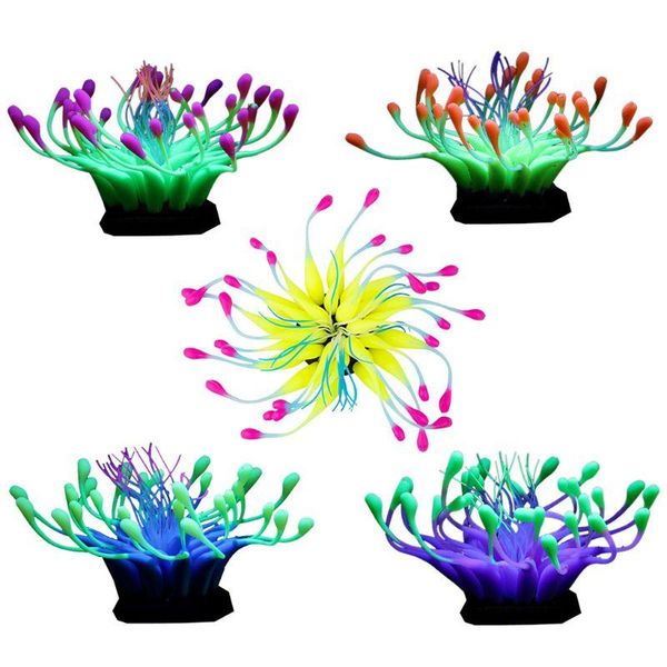 

decorations aquarium glowing effect gooseneck coral artificial decoration ornament for fish tank shrimp hideouts