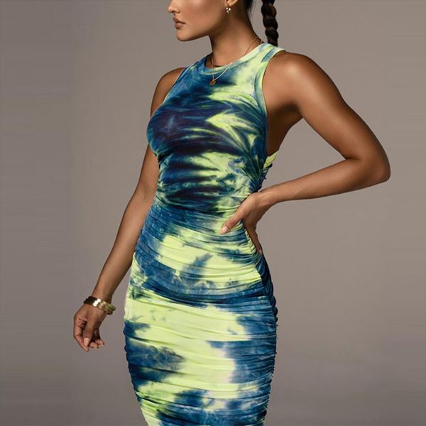 

round neck casual sleeveless womens dresses slim vest silk, Black;gray