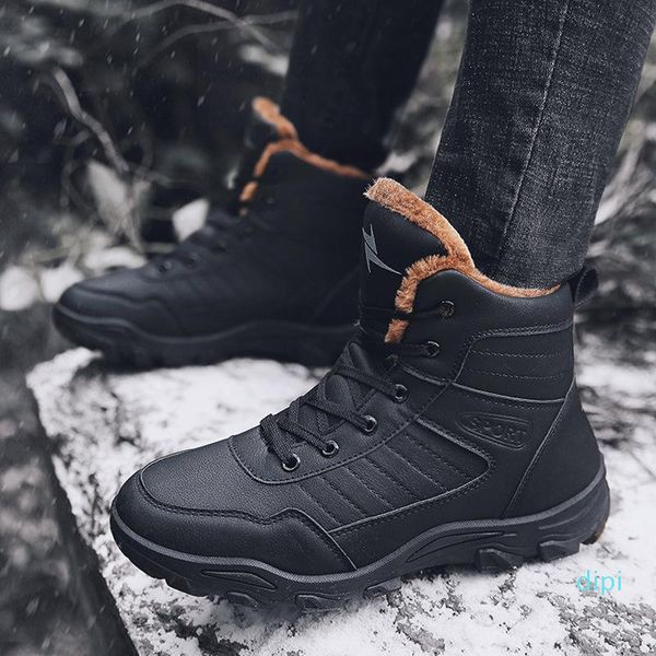 

wholesale-boots 39-46 winter 2021 non-slip warm comfortable men shoes #nxsc-1810, Black