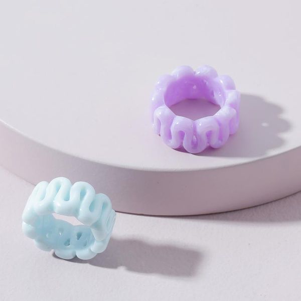 

cluster rings ins creative simple reisn twisted ring exaggerated for women girls fashion jewelry gift, Golden;silver