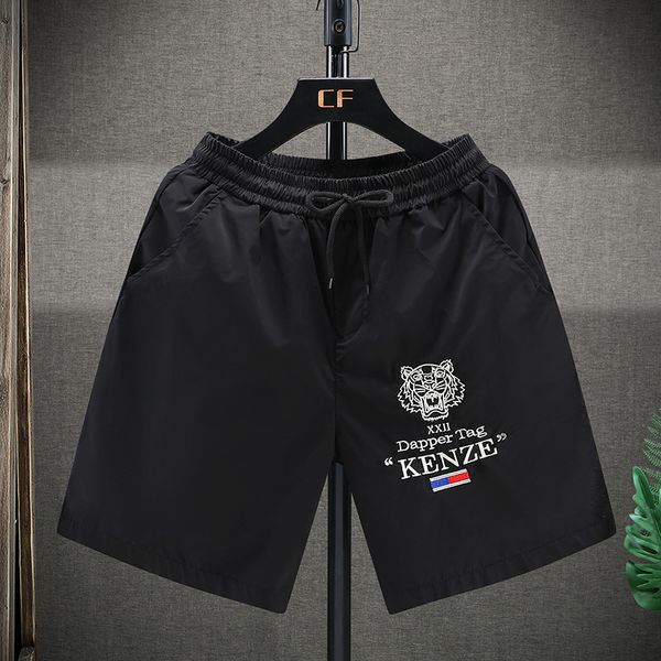 

fashion shorts sports men's running solid casual capris summer loose fat plus oversized beach pants, White;black