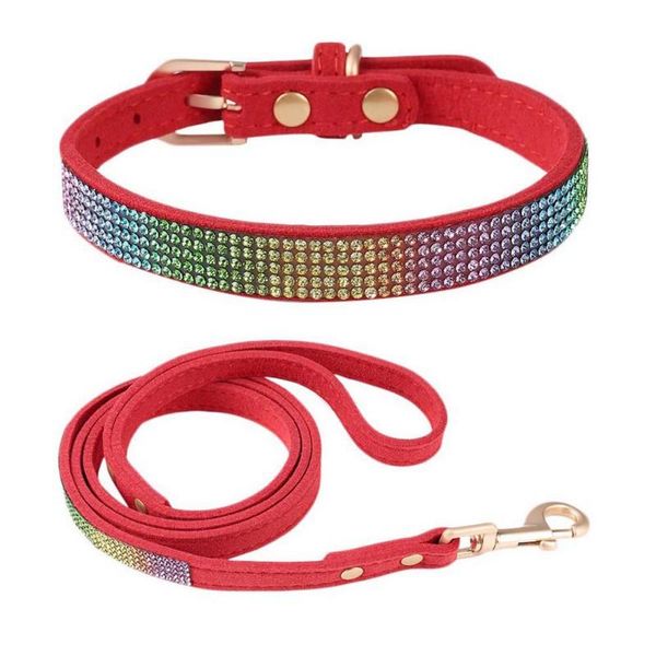 

cat collars & leads pet collar shining drill style traction rope set large and small anti lost products