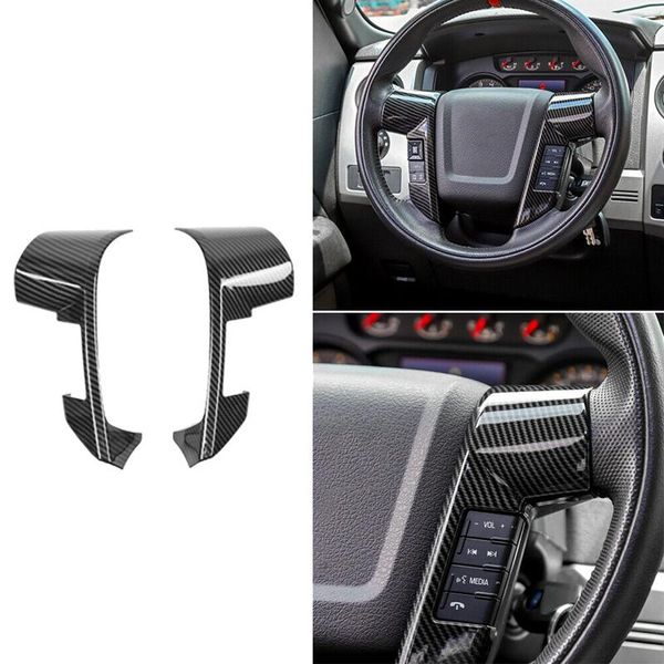 

carbon fiber steering wheel moulding trim panel cover for raptor f150 2009+ covers