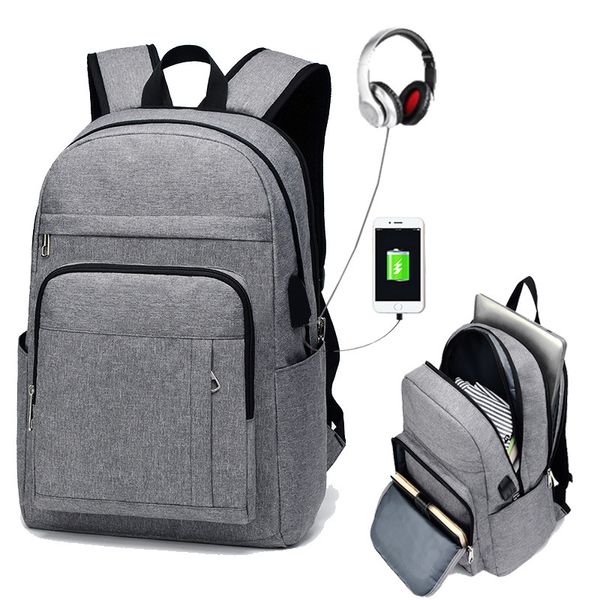 

oxford bag men sport outdoor usb multifunction backpack travel student bookbag computer bag mochilas