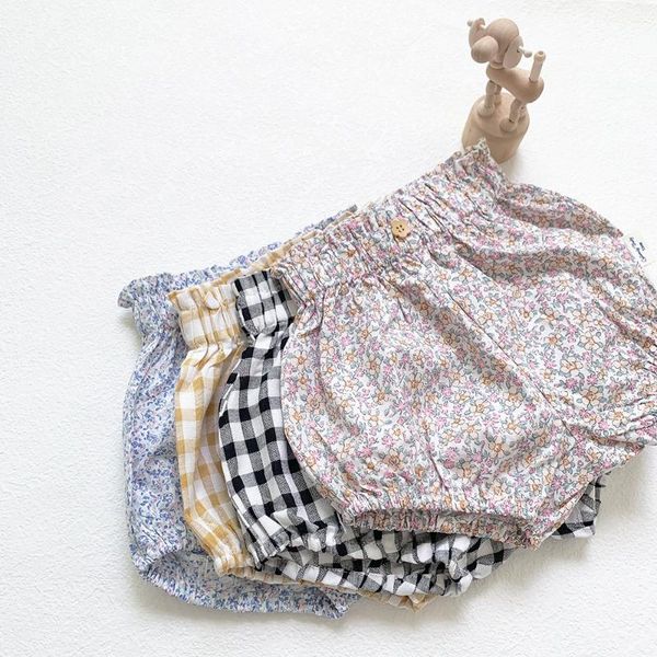

shorts infant baby girls summer flowers pants fashion toddler casual pp for boys kids korean style clothing 1-4 years, Black