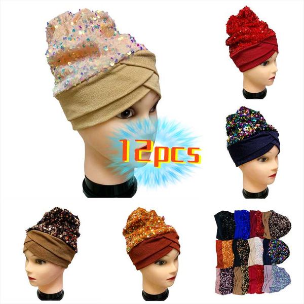 

ethnic clothing wholesale 12 piece selling flannel hat women's cap forehead cross muslim base scarf national style pearl headdress, Red