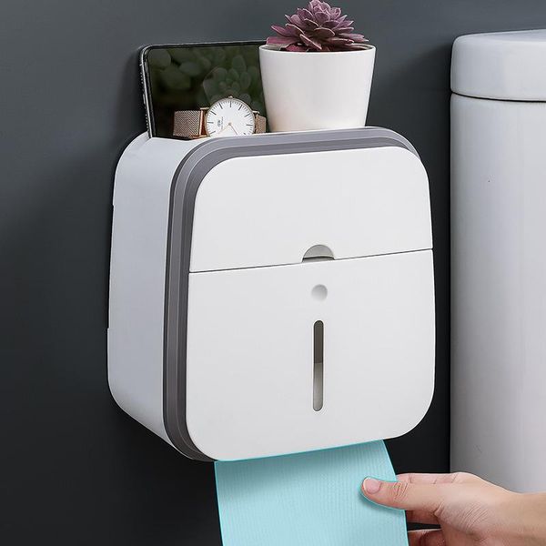 

toilet paper holders roll holder shelf waterproof wall mount tissue box for tray case tube storage