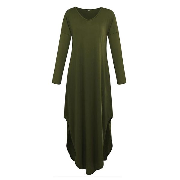 

casual dresses chiffon maxi dress long sleeve straight women evening party sundress elegant green size xl, Black;gray