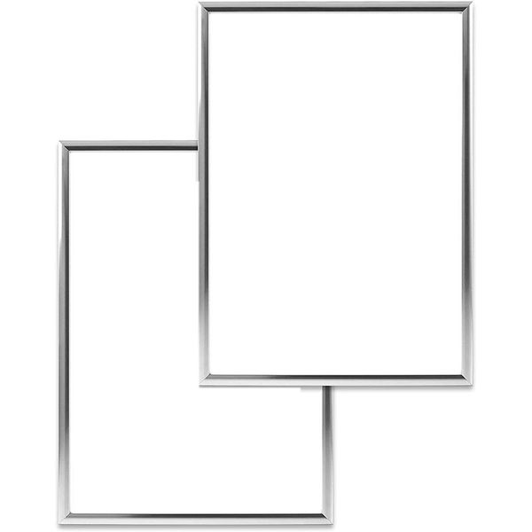 

frames 2 picture frames, a4 silver with unbreakable plexi-glass, for family pos, 21x30 cm