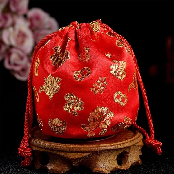 

ixz brocde boxes cloth blessing hndmde jewelry pckging boxes bg hndmde blessing embroidery jewelry gift bag is a red envelope, Black;white
