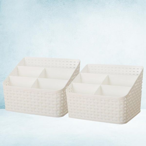 

cosmetic storage box sundries holder jewelry storing deskorganizer for home office (white) boxes & bins