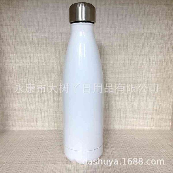 

heat transfer printing white 500ml coke bottle diy water cup sublation double-layer vacuum thermos