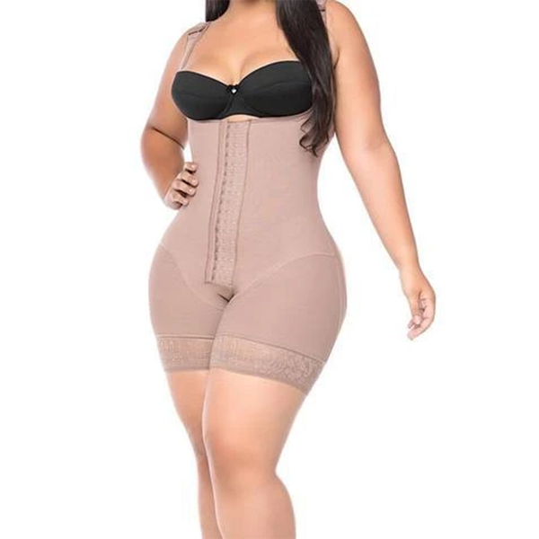 

women's shapers bodyshaper bulifter hook and eye closure open bust tummy control adjustable wide shoulder strap lace shapewear, Black;white