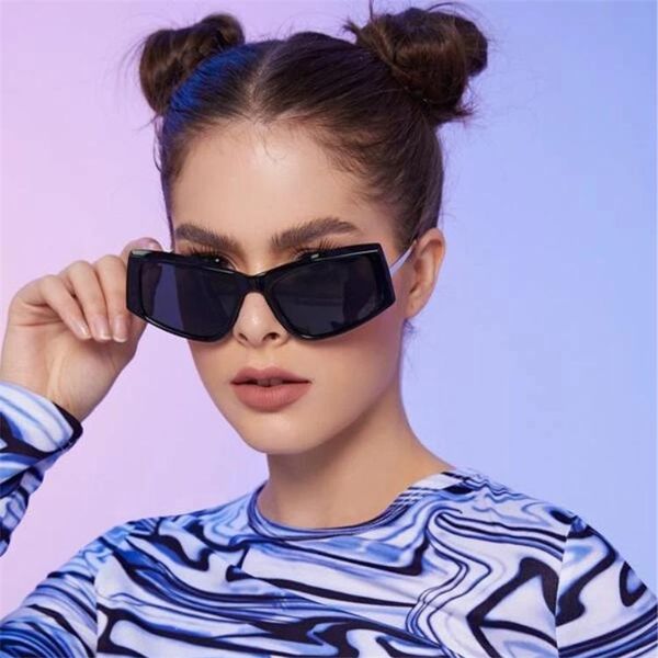 

sog cycling fashion three-dimensional square cat's eyeglass eye large frame concave shape personalized for sunglasses outdoor sunglasse, White;black