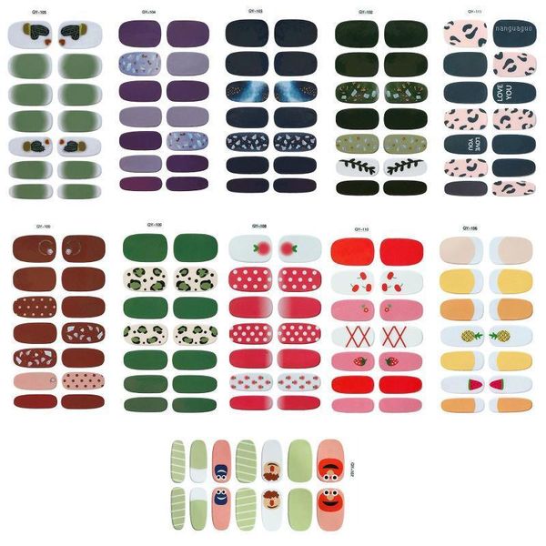

nail sticker rainbow multicolor waterproof polish film adhesive stickers for women girls diy 3d decals art kits1