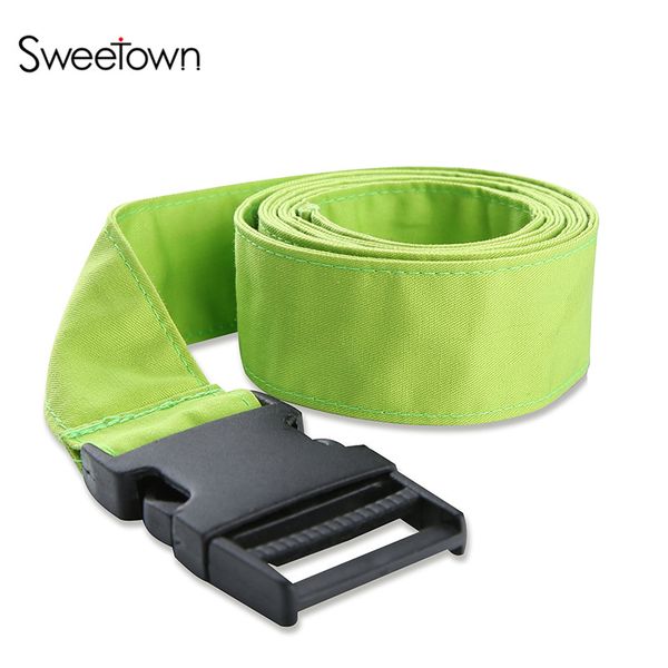 

sweetown 2021 fluorescent green waist belt insert buckle waistband men & women fashion all-match straps ceintures, Black;white