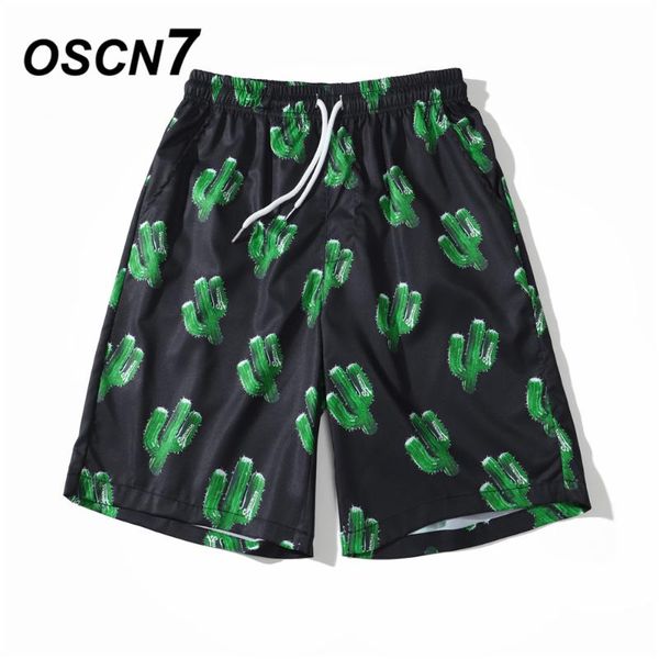 

men's shorts oscn7 2021 men beach short breathable quick dry loose summer casual hawaii printing man plus size 6059, White;black