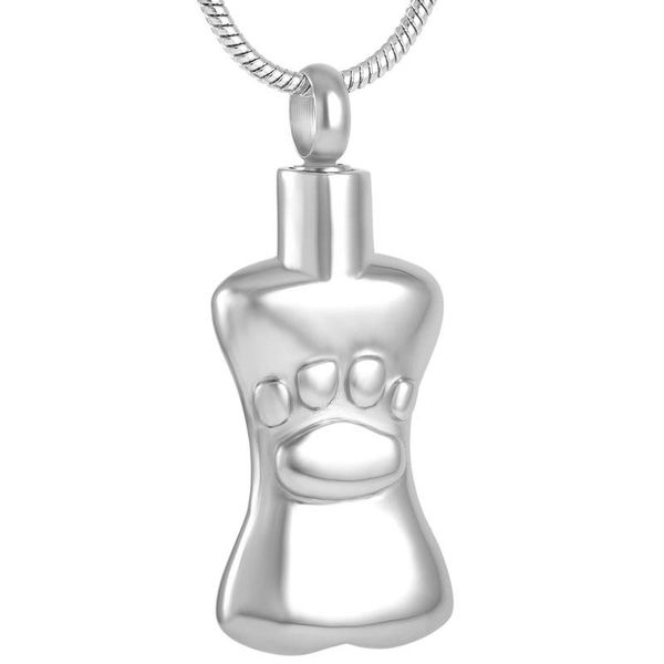 

pendant necklaces cremation jewelry pendants high polished tone stainless steel dog bone shape memorial ashes urn necklace keepsake, Silver