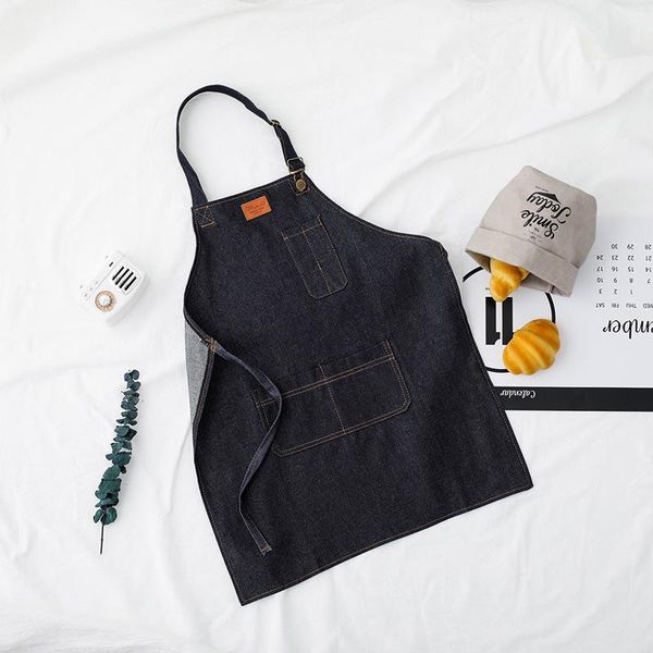 

aprons children's denim apron anti-fouling painting kitchen cake baking waistband