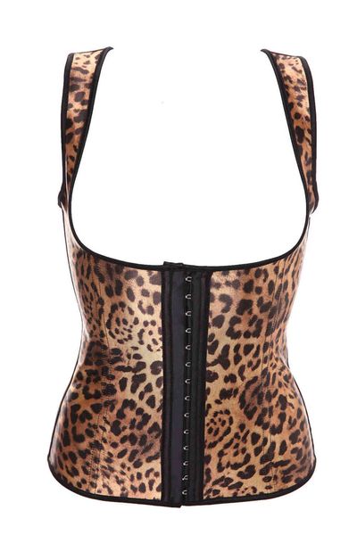 

waist tummy shaper wide shoulder belt steel cloth latex trainer leopard color rubber body shaping waist