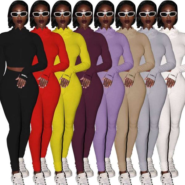 

2020 autumn new long sleeve pit strip casual two piece suit for women, White