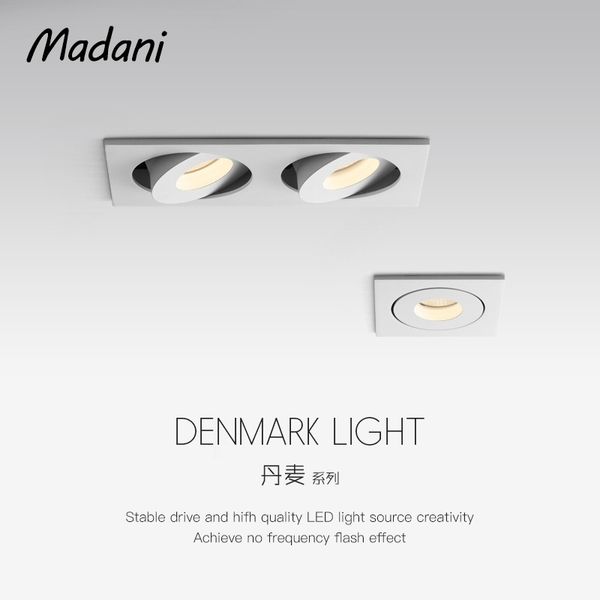 

madonna denmark double head downlight led spot concealed ceiling rectangular format dare lamp