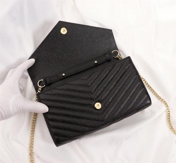 

evening bags women's bag of 2021 deluxe fashion leather hand-held oblique chain shoulder mini luxury caviar