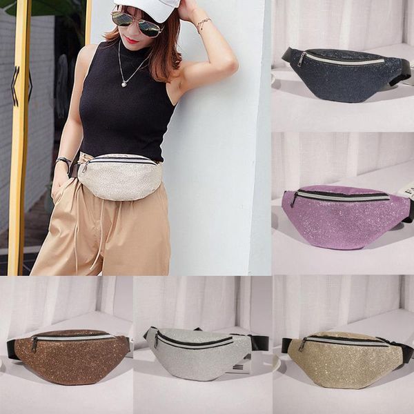 

waist bags fashion women men clear glitter belt bum bag pouch hip purse travel