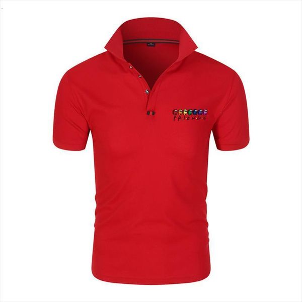 

friends shirt short sleeved summer men polo comfortable trendy brand fashion mens m 4xl, White;black