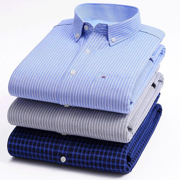 

men's casual shirts 21 winter super plush thickened oxford spinning shirt middle-aged leisure light business warm, White;black