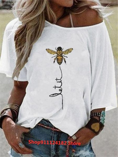 

summer solid color style women's sleeved t-shirt fashion printed, White