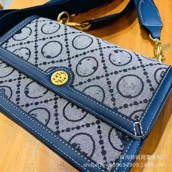 

luxury trendy bags new women's s new fashion organ pu splicing leisure trend old canvas wide shoulder strap small square bag single sho