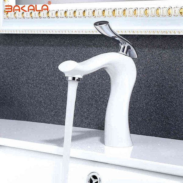 

bathroom sink faucets luxury basin water tap solid white brass chrome gold finish single handle mixer 7ee1