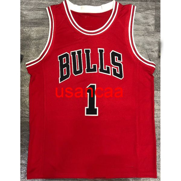 All Bordado 1# Rose Red Basketball Jersey Personaliza o colete masculino da juventude Adicionar qualquer Nome de Número XS-5xl 6xl Vest
