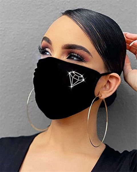

2021 crown letter diamond decorative accsori mask female yx1291