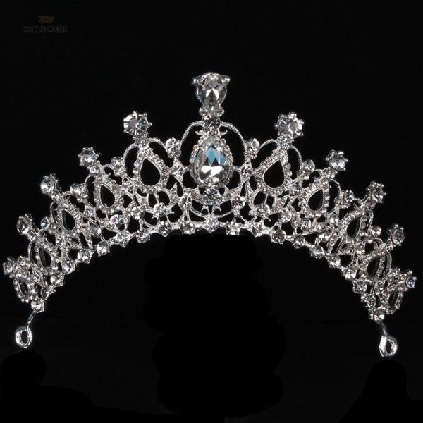 

crystal rhinestones royal princess bridal tiaras crown rhinestone pageant crowns bride headbands wedding hair accessories
