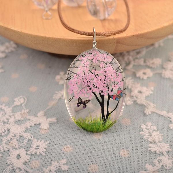 

pendant necklaces artistic fresh long sweater necklace handmade real flower scenic area jewelry full of stars sen female department, Silver