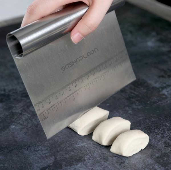 

washoploon stainless steel dough cutter/scraper bench scraper r baking pastry spatulas fondant cake decoration tools &