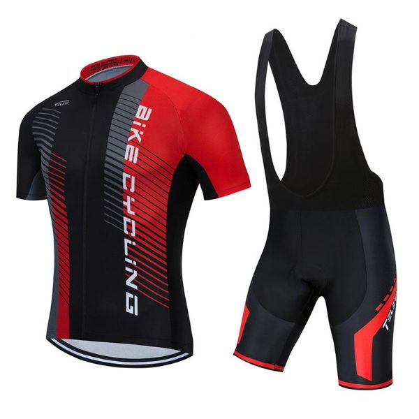 

racing sets 2021 teleyi pro bicycle team short sleeve men's cycling jersey summer breathable clothing, Black;blue