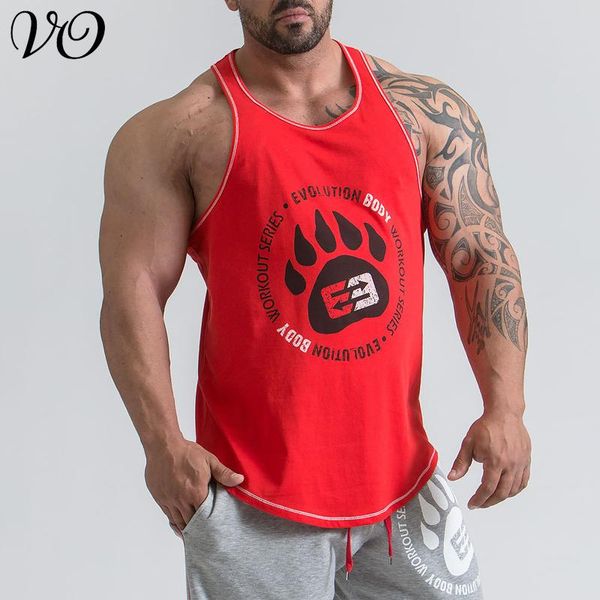 

men' tank strong sports vest leisure training breathable elastic sleeveless i-shaped, White;black