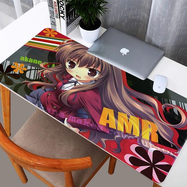 

mouse pads & wrist rests anime toradora pad large mats durable washable rubber 2mm thickness gaming mousepad carpet home
