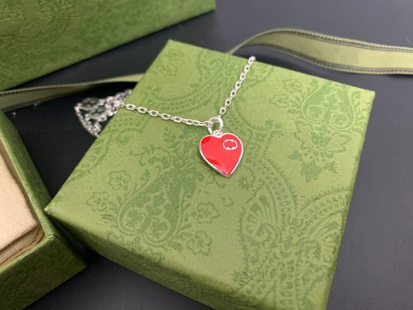 

gu home seiko high edition strands necklaces letter band double g heart-shaped pendants necklace trend new fashion men women universal coupl, Silver