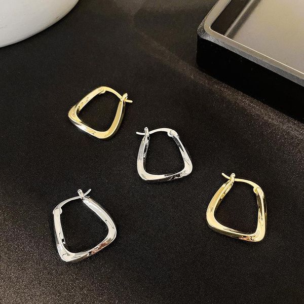 

punk alloy golden geometic earrings for women date dace jewelry statement metal dangle & chandelier, Silver