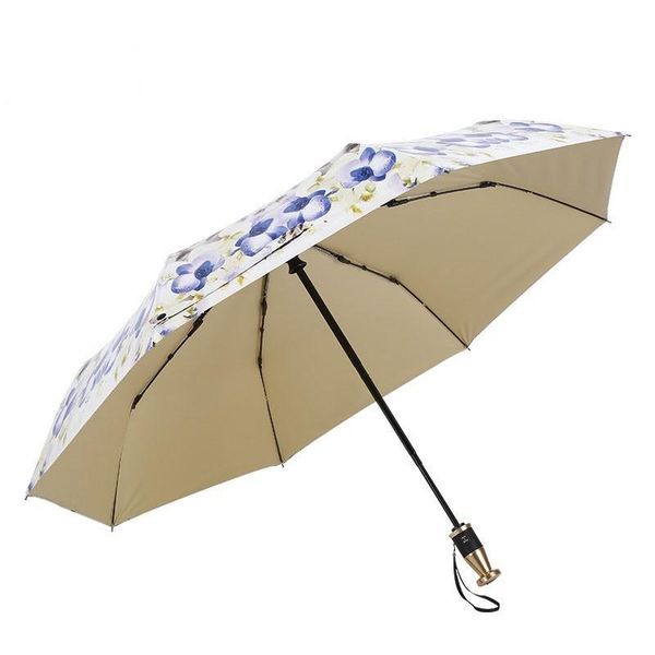 

wind resistance fully automatic clear umbrella rain women fold defence ultraviolet rays sunscreen parasol umbrellas
