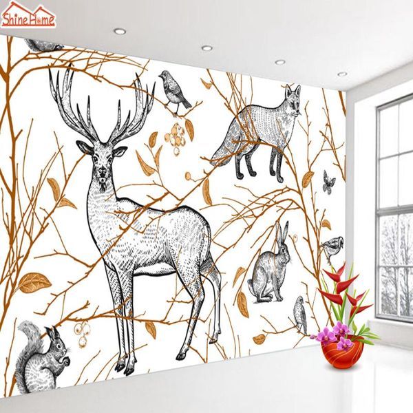 

wallpapers natural animal tree 3d wallpaper for living room glitter wall paper papers home decor peel stick contact murals rolls